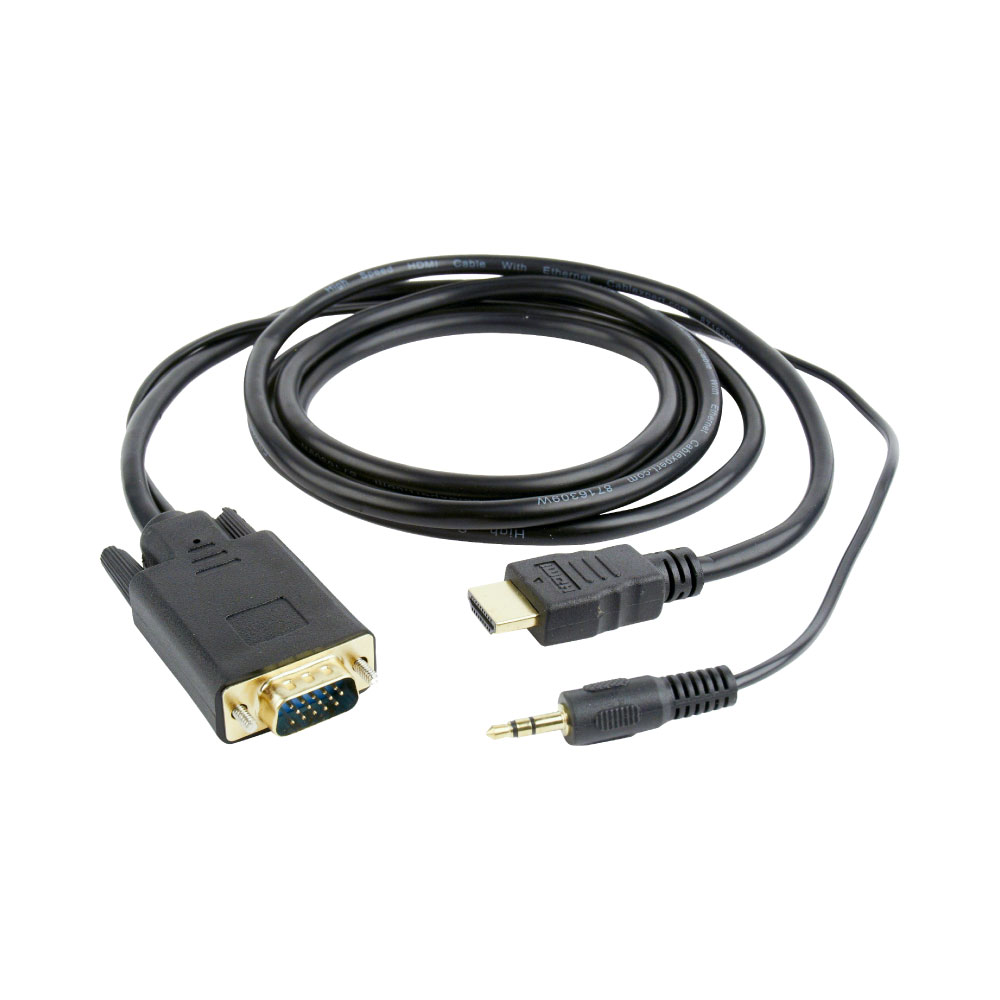 Adaptador Hdmi A Vga Eo Safe Imports Esi-4477 Color Negro Tv Pc Audio  Convertidor Hd Cable