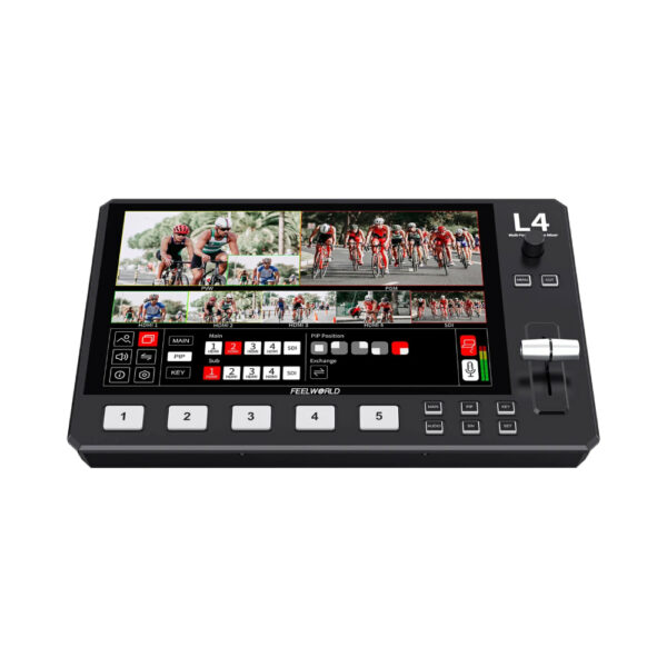 FeelWorld L4 HDMI Livestream Switcher with 10.1" LCD Monitor